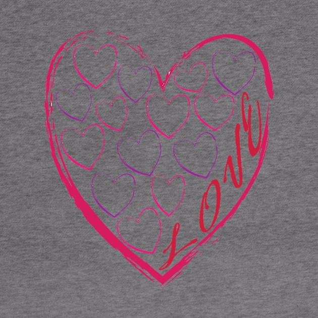 Hearts with Love by tshirts88